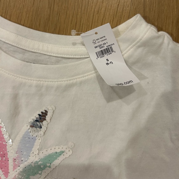 Gap Rainbow Pineapple Short Sleeve Tee Shirt Size S 6-7 - Picture 3 of 3